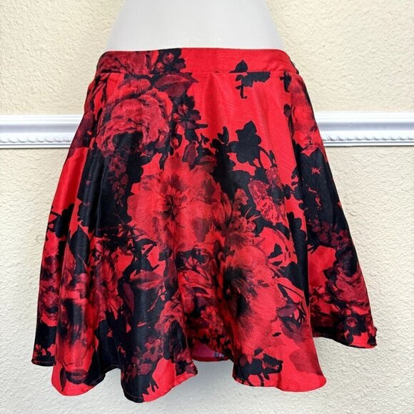 Jodi Kristopher SZ 3 Circle Skirt Red Black Lined Tulle Whimsigoth Fairy Vampire - Picture 1 of 8